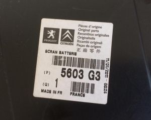 Caixa Plástica para Bateria Peugeot Citroen 5603G3