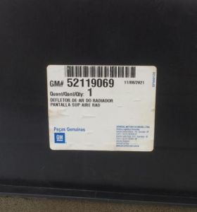 Defletor Superior Radiador Onix Prisma 2013 a 2019 52119069